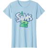 imageThe Sims Retro Distressed The Sims 2 Logo Video Game TShirtBaby Blue