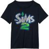 imageThe Sims Retro Distressed The Sims 2 Logo Video Game TShirtBlack
