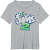 imageThe Sims Retro Distressed The Sims 2 Logo Video Game TShirtHeather Grey