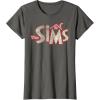 imageThe Sims Vintage Distressed The Sims Logo Video Game TShirtAsphalt Grey