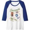 imageThe Sims Visit Strangerville Map Video Game Raglan Baseball TeeRoyal BlueWhite