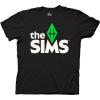 imageRipple Junction The Sims Mens Short Sleeve TShirt Classic Plumbob Logo Vintage Simulation Video Game Officially LicensedBlack