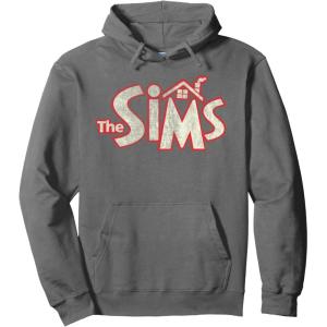 imageThe Sims Vintage Distressed The Sims Logo Video Game Pullover HoodieAsphalt Grey