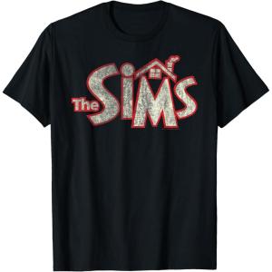 imageThe Sims Vintage Distressed The Sims Logo Video Game TShirtBlack