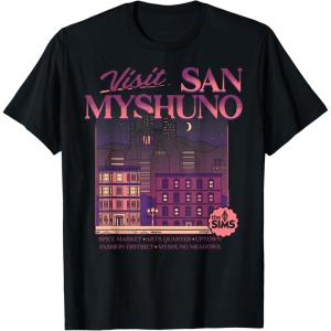 imageThe Sims Visit San Myshuno City Living Video Game TShirtBlack